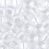 Clear pony beads for the starting row of a Halloween Dracula vampire bead pattern