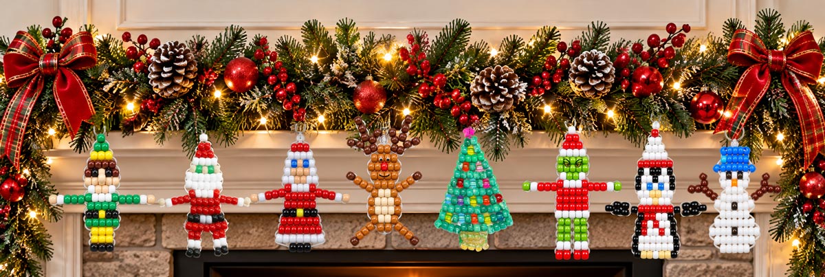 Pony Bead Christmas Ornaments and Decorations
