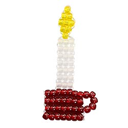 DIY Candle Christmas Ornament - Free Christmas Pony Bead Patterns